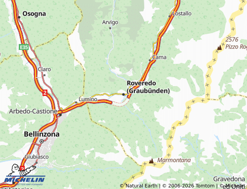 Mapa MICHELIN Roveredo (Graubünden) - ViaMichelin