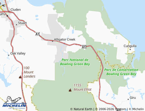 Mappa MICHELIN Mount Elliot - ViaMichelin