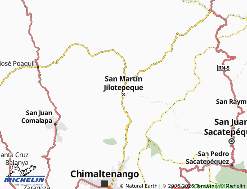 Kaart MICHELIN San Martín Jilotepeque - ViaMichelin