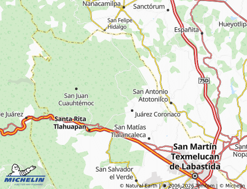 Mappa MICHELIN Santiago Coltzingo - ViaMichelin