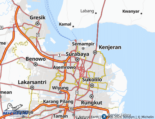 MICHELIN Surabaya map - ViaMichelin