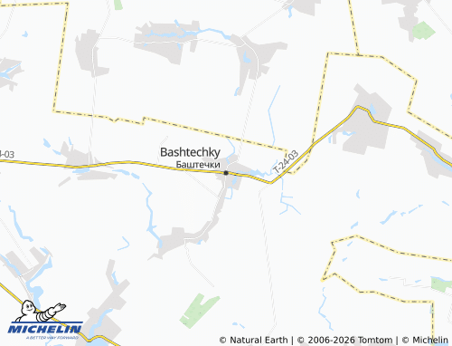 Mappa MICHELIN Bashtechky - ViaMichelin