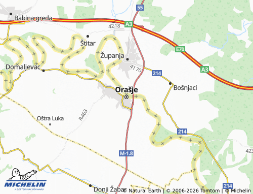 MICHELIN Orašje map - ViaMichelin