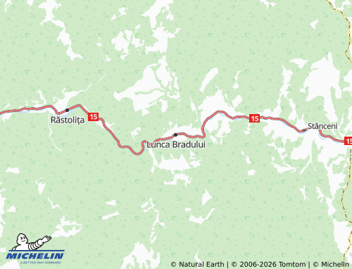 Carte MICHELIN Lunca Bradului - ViaMichelin