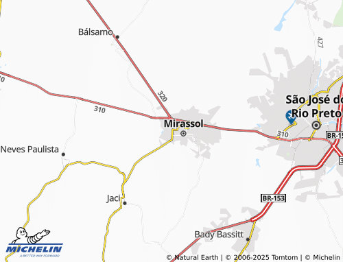 MICHELIN São José map - ViaMichelin