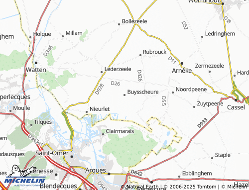 MICHELIN Buysscheure map - ViaMichelin