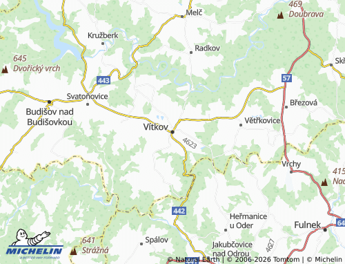Mappa MICHELIN Vítkov - ViaMichelin
