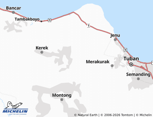MICHELIN Temandang map - ViaMichelin