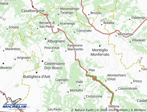 Mappa MICHELIN Cerreto d'Asti - ViaMichelin