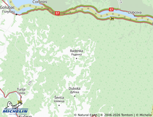 Mapa MICHELIN Radenka - ViaMichelin