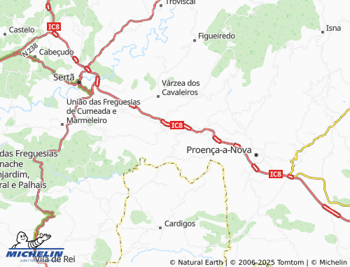 MICHELIN Maljoga de Proença map - ViaMichelin