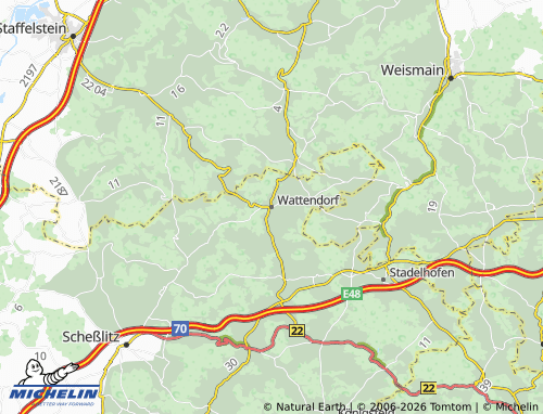 MICHELIN Wattendorf map - ViaMichelin