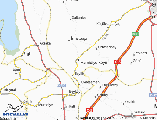 Mapa MICHELIN Hamidiye Köyü - ViaMichelin