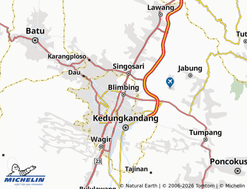MICHELIN Blimbing map - ViaMichelin