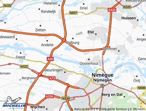 Mapa MICHELIN Slijk-Ewijk - ViaMichelin