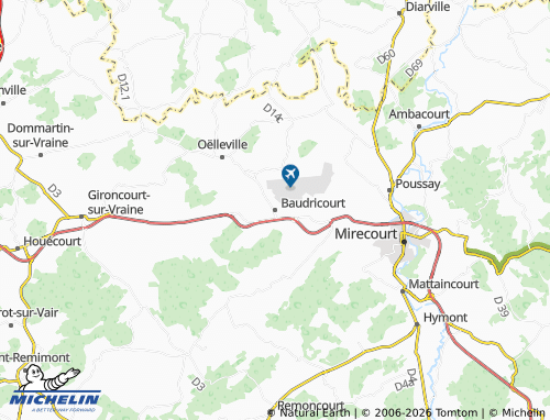 Mappa MICHELIN Baudricourt - ViaMichelin