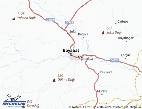 Mappa MICHELIN Boyabat - ViaMichelin