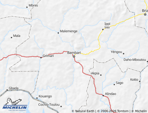 MICHELIN Ouaka map - ViaMichelin