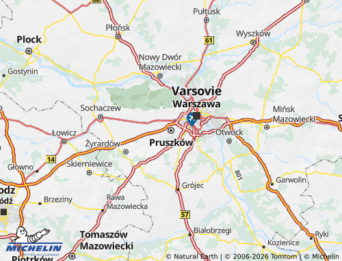 Mapa MICHELIN Pruszkowski - ViaMichelin