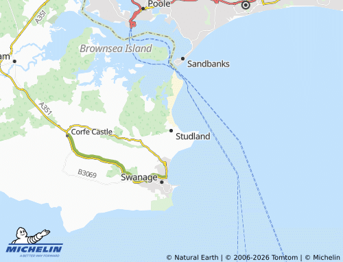 Carte MICHELIN Studland - ViaMichelin