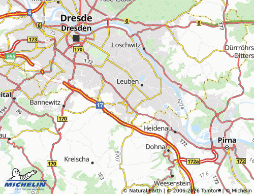 Kaart MICHELIN Prohlis-Süd - ViaMichelin