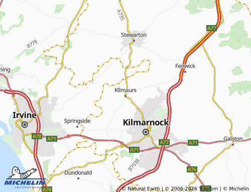 MICHELIN Kilmaurs map - ViaMichelin