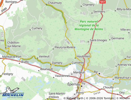 Mapa MICHELIN Romery - ViaMichelin
