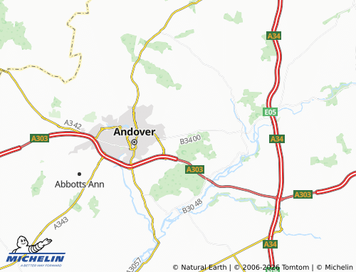 Carte MICHELIN Andover Down - ViaMichelin