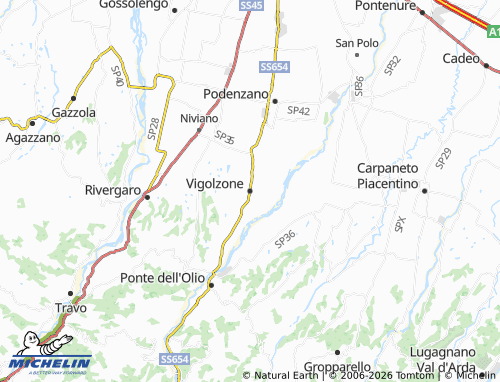 MICHELIN-Landkarte Vigolzone - ViaMichelin