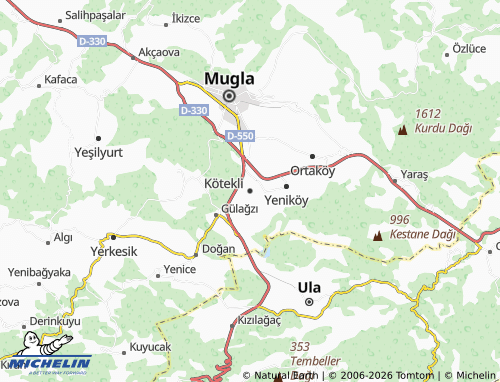 MICHELIN Kötekli map - ViaMichelin