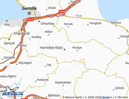 Kaart MICHELIN Hamidiye Köyü - ViaMichelin