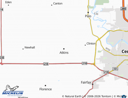 Mappa MICHELIN Atkins - ViaMichelin