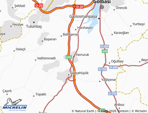Mapa MICHELIN Yavrucuk - ViaMichelin