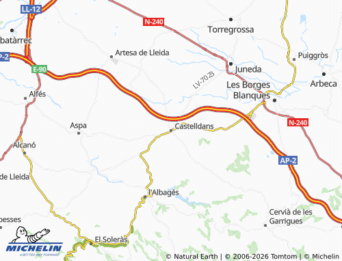 Carte MICHELIN Castelldans - ViaMichelin