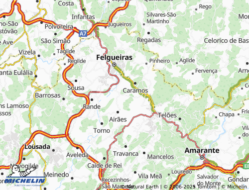 MICHELIN Refontoura map - ViaMichelin