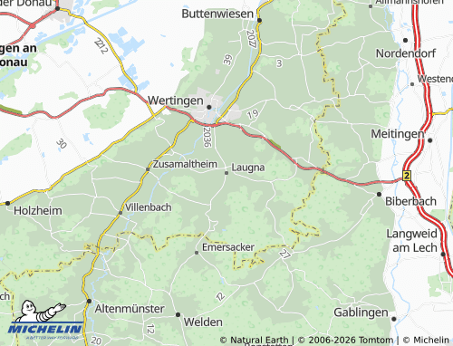 Mappa MICHELIN Laugna - ViaMichelin