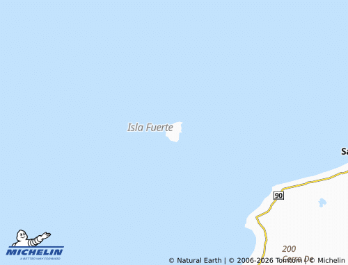 Mapa MICHELIN Isla Fuerte - ViaMichelin