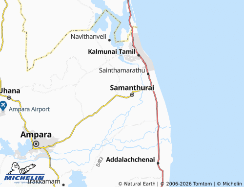 MICHELIN-Landkarte Sammanthurai 11 - ViaMichelin