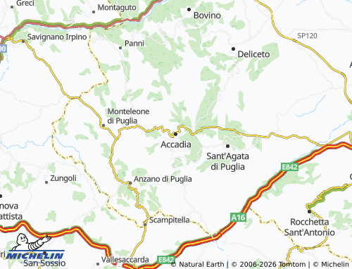 Mapa MICHELIN Accadia - ViaMichelin