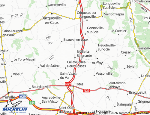 Mapa MICHELIN Biville-la-Baignarde - ViaMichelin