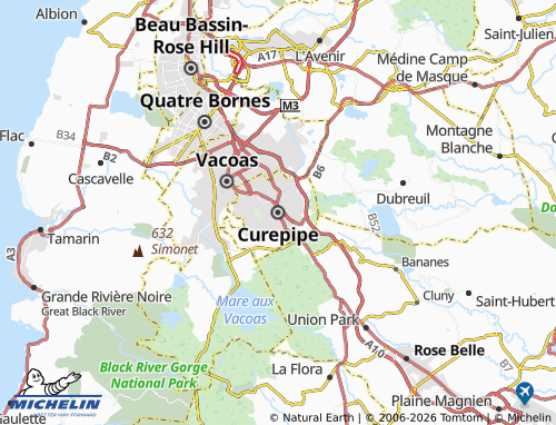 MICHELIN-Landkarte Curepipe - ViaMichelin
