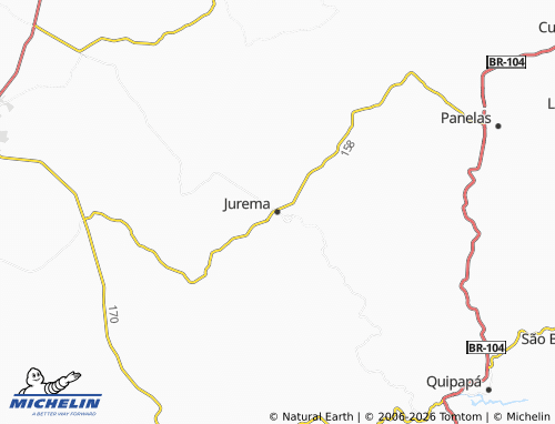 Carte MICHELIN Jurema - ViaMichelin