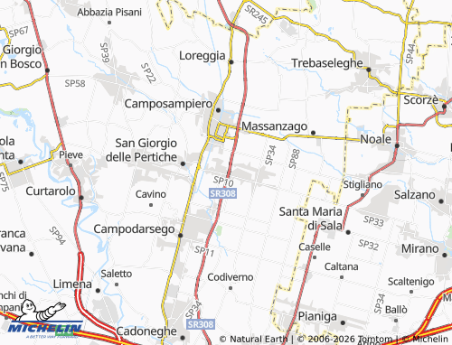 MICHELIN Borgoricco map - ViaMichelin