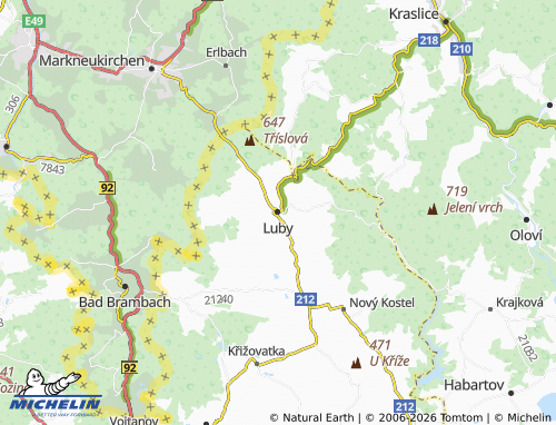 Mappa MICHELIN Luby - ViaMichelin