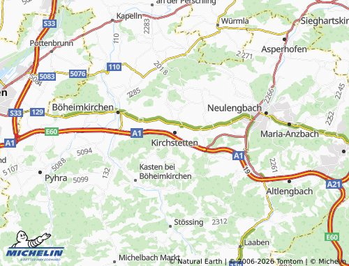MICHELIN Kirchstetten map - ViaMichelin