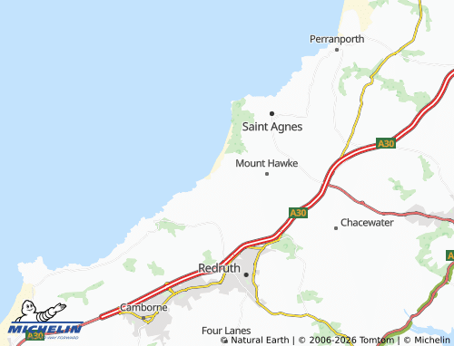 Carte MICHELIN Porthtowan - ViaMichelin