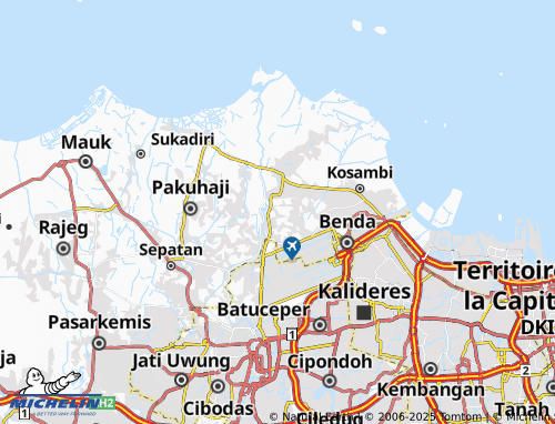 MICHELIN Teluknaga map - ViaMichelin