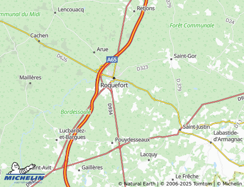 MICHELIN Mouneyres map - ViaMichelin