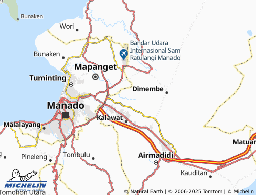 MICHELIN-Landkarte Paniki Atas - ViaMichelin