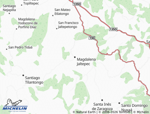 Mapa MICHELIN Magdalena Jaltepec - ViaMichelin